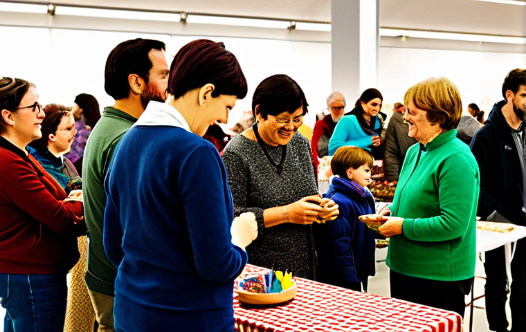 커뮤니티 내 소통을 통한 친밀감 구축하기 - Community Event**

A brightly lit community center. Focus on a diverse group of people (various ages...