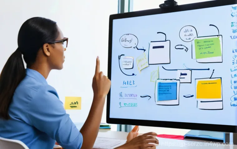 커뮤니티 내 다양한 의견 수렴하는 방법 - **Prompt:** A diverse group of 6-7 individuals, varying in age (20s to 60s) and ethnicity, are gathe...