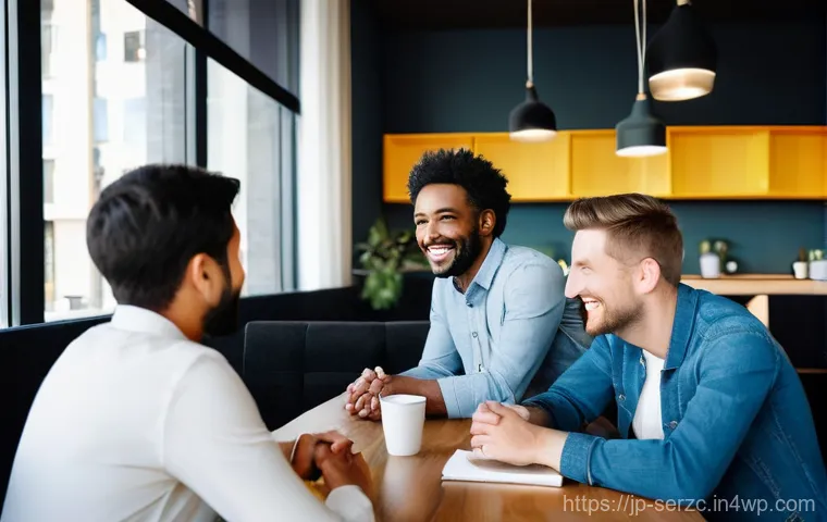 커뮤니티 내 다양한 의견 수렴하는 방법 - **Prompt:** A modern, clean office space where a professional facilitator, a woman in her late 30s d...