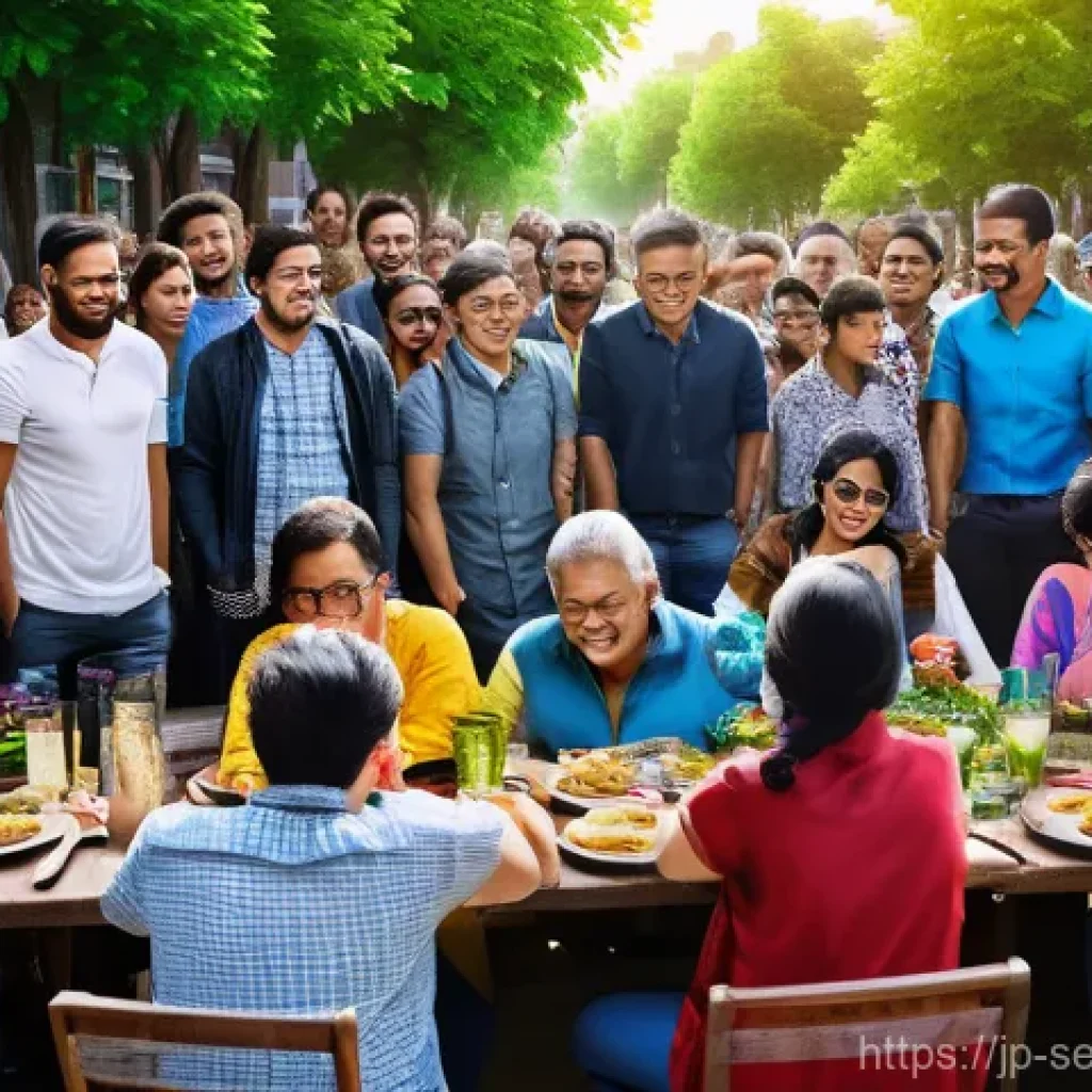 커뮤니티 중심의 문제 해결 및 혁신 방법 - **Prompt 1: A Vibrant Hybrid Community Gathering**