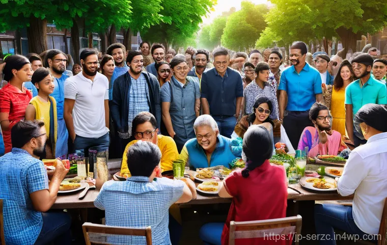 커뮤니티 중심의 문제 해결 및 혁신 방법 - **Prompt 1: A Vibrant Hybrid Community Gathering**