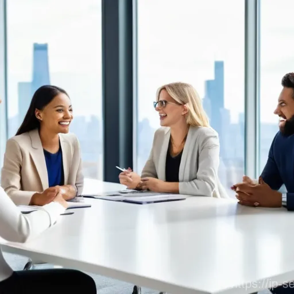 커뮤니티 내 리더십 개발 프로그램 구성하기 - **Prompt 1: Diverse & Inclusive Modern Leadership**
    A vibrant, medium-shot, professional photogr...