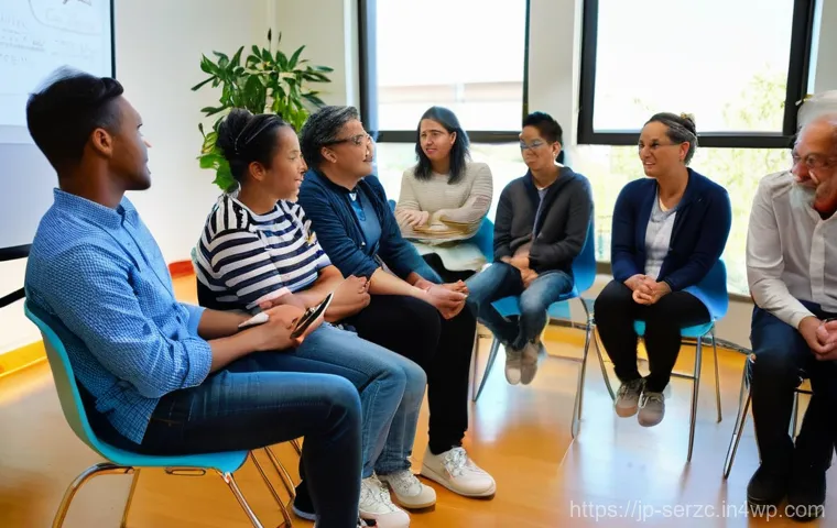 커뮤니티 내 리더십 개발 프로그램 구성하기 - **Prompt 1: Diverse & Inclusive Modern Leadership**
    A vibrant, medium-shot, professional photogr...