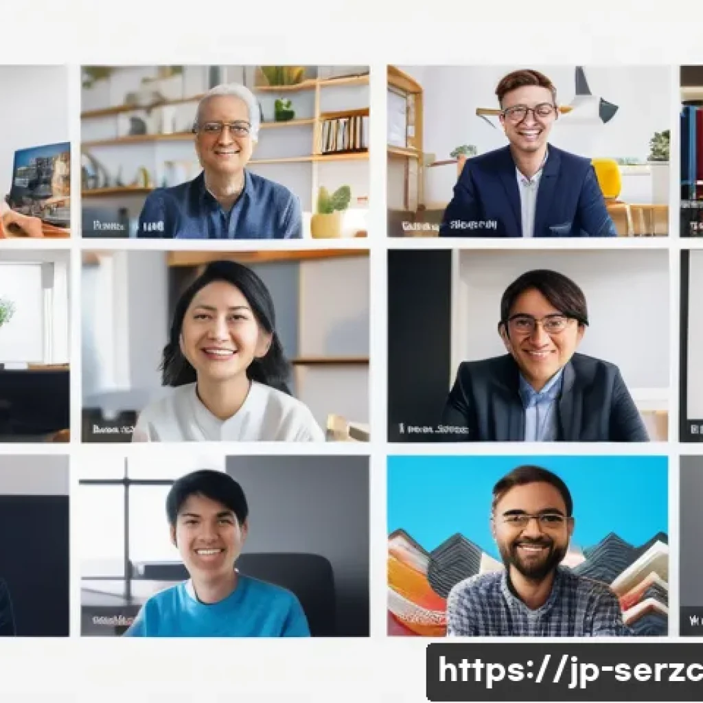 온라인 커뮤니티의 차별화된 운영 전략 - A vibrant, modern online community meeting scene with diverse Japanese participants of various ages ...